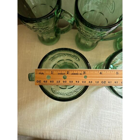 2 Libbey Coca Cola Mug Green Glasses - Picture 9 of 10
